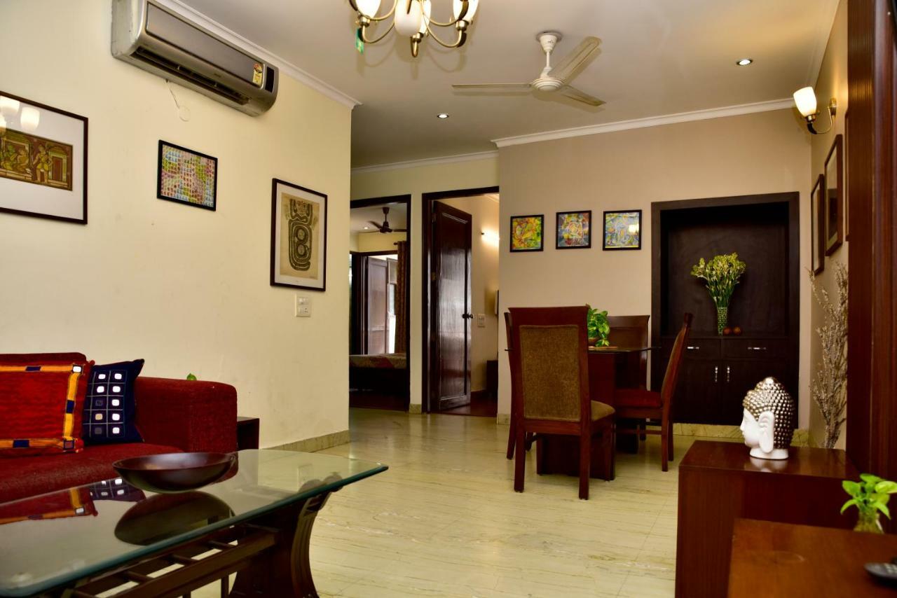 2Bhk Comfortable Furnished Serviced Apartments In Hauz Khas - Woodpecker Apartments New Delhi Luaran gambar